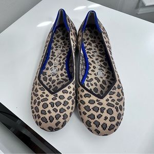 Rothy’s The Flat Round Toe Leopard Print Size 6.5